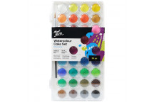 ATLAS WATERCOLOUR CAKE SET PAINT 37 PIECE