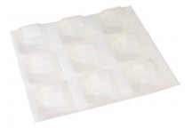 CLEAR SQUARE BUMPER 20.5X20.5MM 9PER PACK