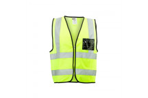DROMEX LIME ID POCKET AND ZIP REFLECTIVE VEST 2XLARGE