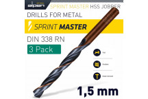 ALPEN HSS SPRINT MASTER DRILL BIT 1.5MM
