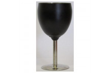 HOMEQUIP WINE GOBLET STAINLESS STEEL MATT FINISH BLACK