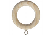 NATURAL WOOD CURTAIN RING  34MM 10 PER PACK