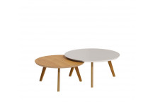 ROUND OFF WHITE (L) / NATURE (S) CLASSIC CENTRE TABLE