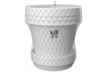 SEBO WHITE WATER PLASTIC POT AND SAUCER SET 25CM