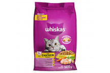 WHISKAS DRY ADULT CAT FOOD CHICKEN 500G