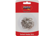 SWIVEL HOOK CRAFT 3CM 8PIECE