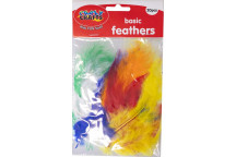 CRAFT BASIC FEATHER VARIOUS COLOURS 20PIECE