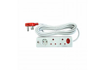 ELECTRICMATE WHITE MEDIUM SURGE PROTECT EXTENSION LEAD 3M