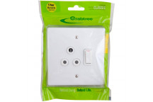 CLASSIC CRABTREE SINGLE SOCKET SWITCH 100X100MM