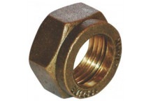 ROUGH BRASS COMPRESSION BRASS NUT CAP 22MM