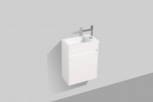 CLEAR CUBE ENZO WHITE SINGLE DOOR CABINET 400MM