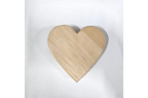 PINE WOOD HEART 100MM