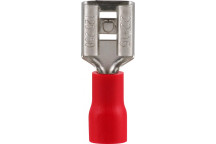 RUWAG RED TERMINAL CABLE PRE-INS FEMALE DISCONNECT 6.3MM 8PER PACK