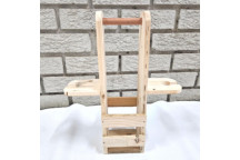 WOOD CRAFT WINE AND GLASS HOLDER