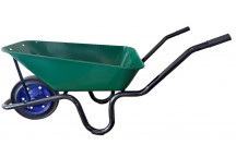 GREEN STEEL PAN CONCRETE BARROW WHEEL