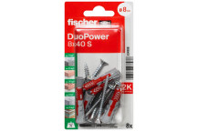 FISCHER SCREW WITH PLUG DUOPOWER 8PP.