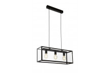 EUROLUX 3LIGHT BLACK CHARTERHOUSE PENDANT LIGHT