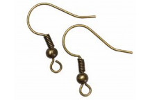 BRONZE CRAFT EARRING HOOK 12PIECE