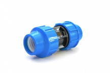 STAIGHT COUPLER COMPRESSION HDPE 16BAR 25MM