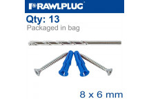 SAFE TOP BASKET HANGING KIT WITH SCREWS AND 8MM DRILL BIT 6PP