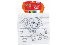 PUPPY CRAFT COLOUR YOUR OWN BAG INCLUDING 5XMARKERS 30X20CM