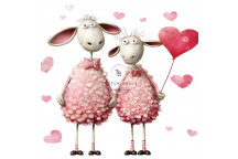 DECOUPAGE SWEETHEART SHEEP A4
