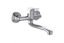 TRIUMPH CHROME SOLID QUARTZ WALL TYPE SINK MIXER