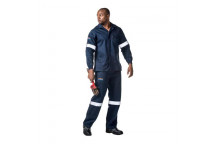 REFLECTIVE NAVY FLAME- AND ACID-RESISTANT JACKET NO34