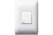 LEGRAND YSALIS WHITE LIGHT SWITCH 1L 2W 50X101MM