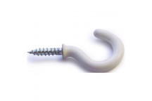 HOOK CUP  WHITE P/COAT 25MM 4PP