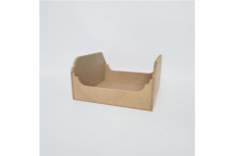 WOOD SCALLOPED SERVIETTE HOLDER