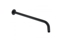 LONG BLACK ROUND SHOWER ARM 400MM