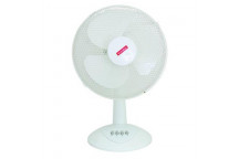 FAN DESK  F25W PLASTIC WHITE 34.5CM 40W EUROLUX