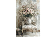 CHAIR OF ROSES DECOUPAGE A3
