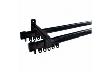 BLACK DOUBLE CURTAIN TRACK 1.0M