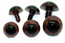 BROWN CRAFT TEDDY EYES 8MM 5PAIRS