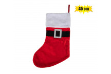 STOCKINGS XMAS  067-000560 WITH SANTA BELT   45CM