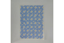 CRAFT BLUE DAISY FAUX LEATHER A4