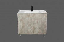 GREY FREESTANDING ZAMBEZI CABINET WITH BASIN 900X460X440MM