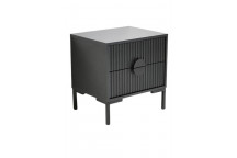 MELAMINE BLACK OPTIMA BEDSIDE TABLE 500X480X390MM