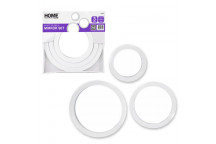 HOMEQUIP WHITE BUBBLE MIRROR 20X20CM 25X25CM 30X30CM 3PIECE