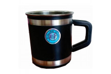 MOTOQUIP MUG WITH HANDLE STAINLESS STEEL BLACK MATT FINISH 9CM