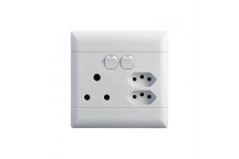 NEU WHITE 2 EURO SOCKET SWITCH 100X100