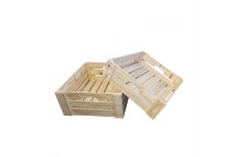 LOW PINE VEGETABLE WOOD BASKET 450X185