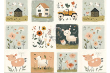 DECOUPAGE CHARMING PASTURES A3