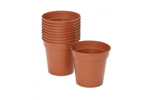 PLASTIC BROWN FLOWERPOT 10CM