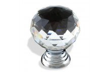 FIT Victorian Crystal Knob Chrome Plated 40mm
