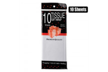 WHITE TISSUE PAPER 10X SHEETS 50X66CM