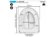 WIRQUIN WHITE DIPLOMAT SOFT CLOSE HINGE TOILET SEAT