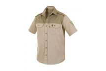 BOERBOEL MEN KALAHARI STONE AND PUTTY SHORT SLEEVE SHIRT SIZE XL